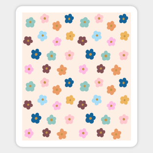 Groovy Flowers Pattern Sticker